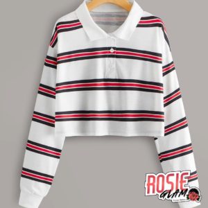 Black Red Stripes Hoodie