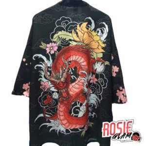 Japanese Red Dragon Kimono