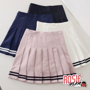 Press Skirt With Lines