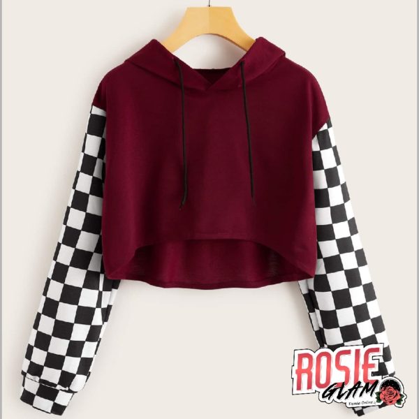 Short Red Wine Hoodie