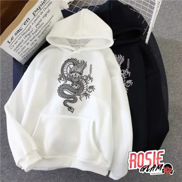 Hoodie Dragon Black