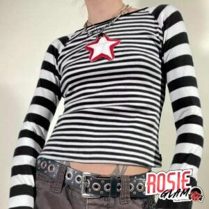 Star Stripes Fitted Blouse