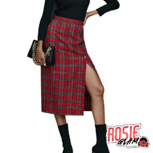 Long Red Scottish Skirt